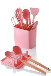 Hermia Juego de Cucharas C-SLC1301 Rosa de 13 Piezas